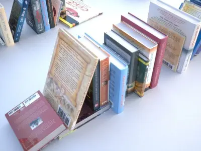 100 unique books 001 3D model