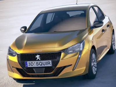 Peugeot 208 basic 2020 VRAY 3D model