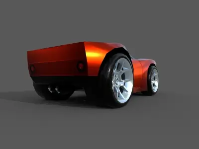 RAPTOR CAR Low-poly 3D model