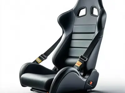 Realistic Racing Seat 3D Model Low-poly 3D model