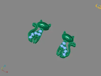 Kid Earrings 8 3DM STL Files  3D print model