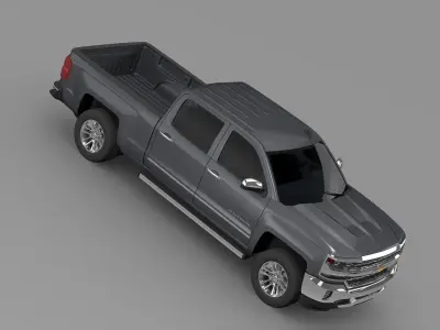 Chevrolet Silverado LTZ Crew Cab GMTK2 Standart Box 2016 3D model