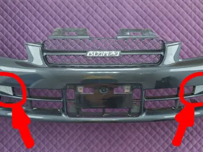 Toyota Starlet Glanza EP91 Front bumper cover clips 3D print model