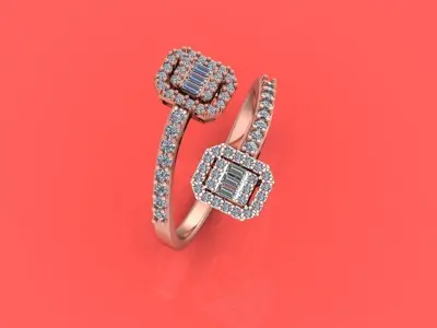 Diamond Ring 3D print model 27