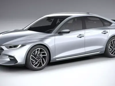 Generic Sedan v1 2022 LowPoly 3D model