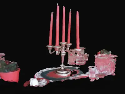 christmas table decoration Free 3D model