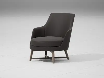 Flexform Guscio Chair UE4 Low-poly 3D model