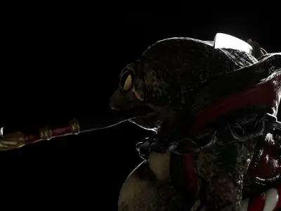 Shinobi Toad Low-poly 3D model