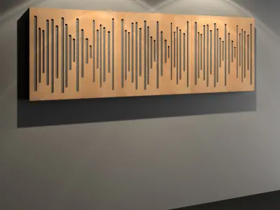 Six Acoustic Wall Panels for Recording Studio Treatment 3D Model Collection