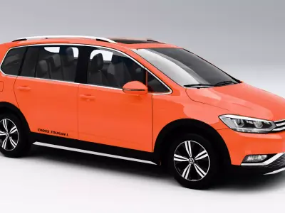 Volkswagen Cross Touran L 280 TSI 2021 Low-poly 3D model