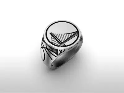 Golden State Warriors Ring NBA Championship 3D print model