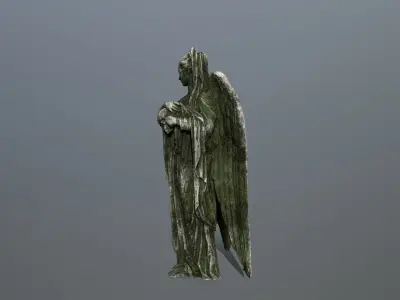 Angel Statue 2 Low-poly 3D model