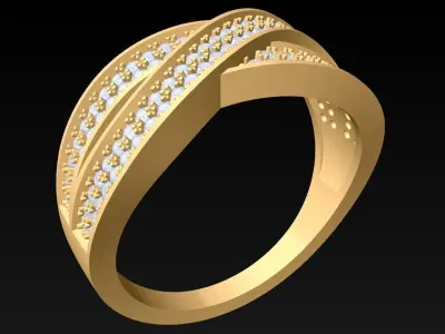 Diamond Ring - Womens Rings - N892356 3D print model