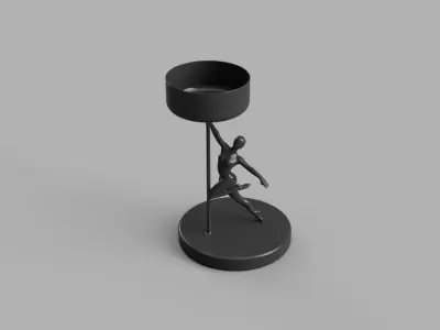 Dancer Aroma Candle Holder 3D print model