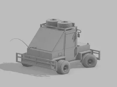 Jeep wrangler Low-poly 3D model