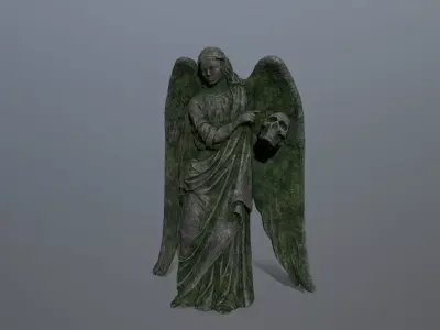 Angel Statue 03 Low-poly 3D model
