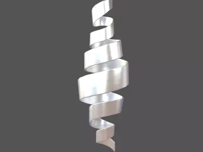Spiral Ribbon Floating v1 002 Low-poly 3D model