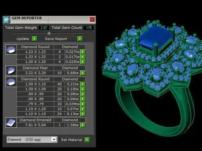 Diamond  Ring 3D print model