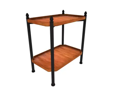 Tray Side Table Low-poly 3D model