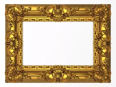 Carved Picture Frame 3D model 10