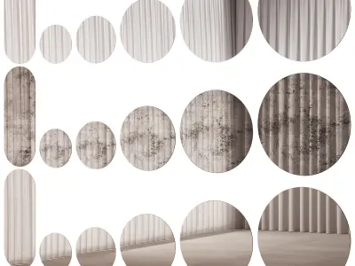 215 inbani strato round and oval mirror by NORM architects 00 3D model