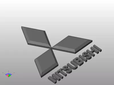 Mitsubishi Logo 3D print model