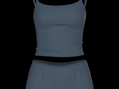 Female underwear set 3D model