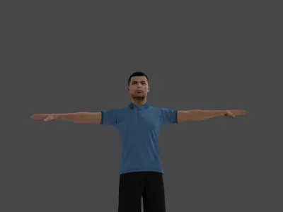 Kylian Mbappe football player 3D model