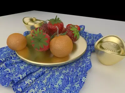 Chinese Gold Ingot  3D model