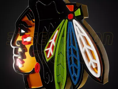 Chicago Blackhawks logo - Cinematic - 3D print 3D model
