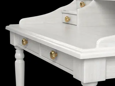 Table02 writing desk with drawers 3D model