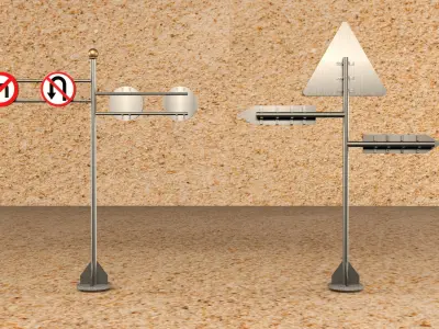 traffic signal Free low-poly 3D model