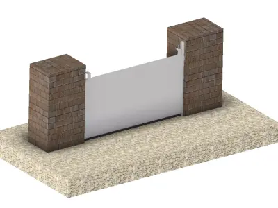 Demountable Flood Barriers 3D print model