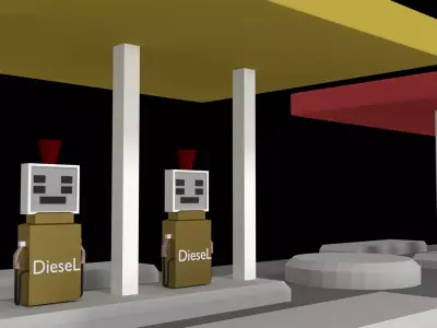 Petrol Station 3D model