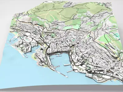 Cityscape Monaco  3D model