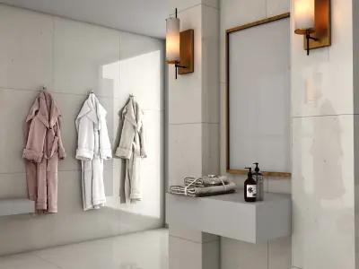 bathroom interior scene 3D model