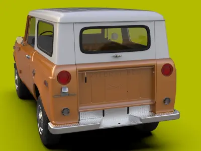 International Harvester Scout 800A 1970 Low-poly 3D model