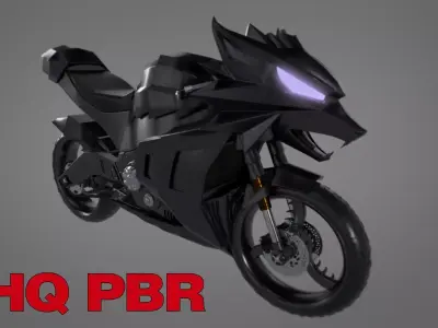 WitcherBike motorcycle with dragon head 3D model