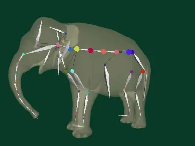 Asian Elephant Adult Low-poly 3D model