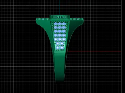 Print Ready STL 3DM  Gents Rings Diamond Men Ring  3D print model 212
