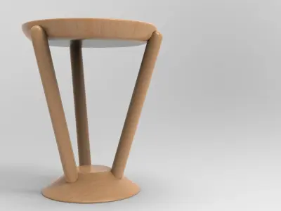 Pipero Side Table Low-poly 3D model