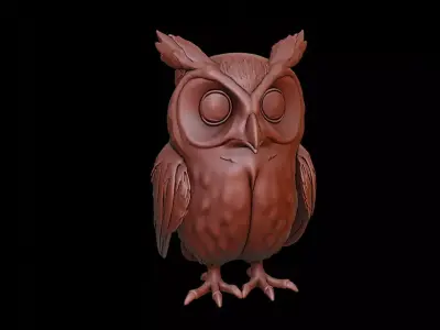 Owl Animal Sculpture 3D print model purchase