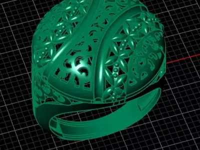 fusion luxury gold ring 3D print model