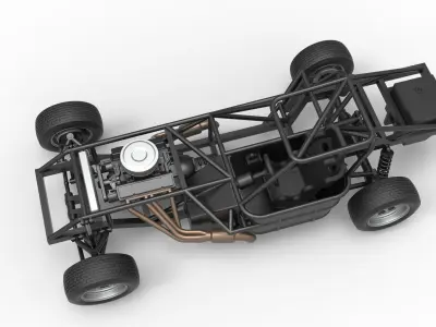 Dirt Modified stock car Base Scale 1 to 25 3D print model