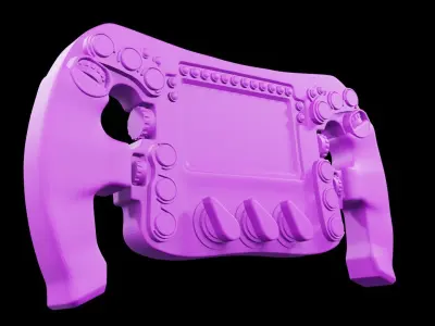 steering wheel Formula One Keychains Print 3d - blender 3d  Free 3D print model