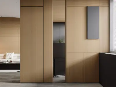 Modern living room dining room interior scenes 383 3D model