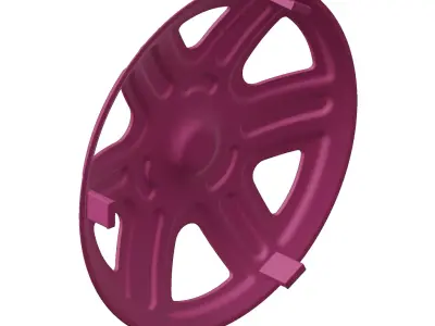 Plastic Exquisite Car Wheel Cap Toy 3D model