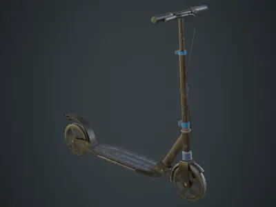 Kick Scooter 1B Low-poly 3D model