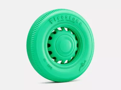 15x5 Artillery 555 Wheel Firestone 560-15 Tire 3D print model