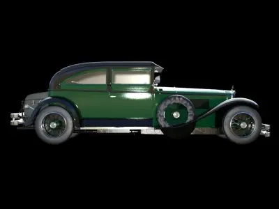 VintageCar Low-poly 3D model